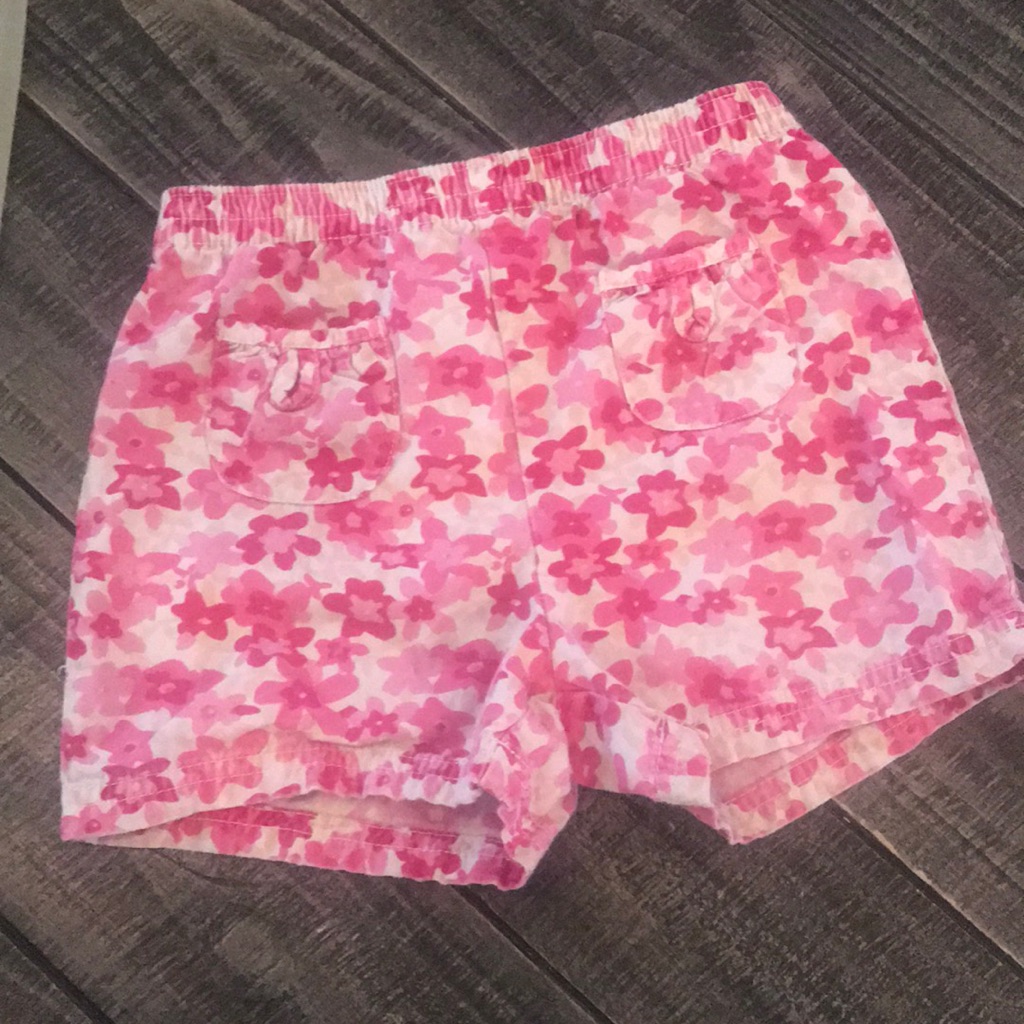 Pink Flower Shorts